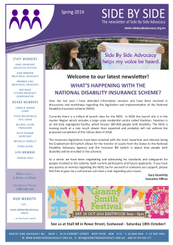 Side By Side Advocacy Newsletter