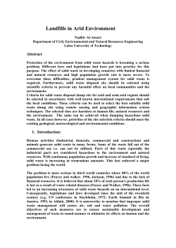 Landfills in Arid Environment