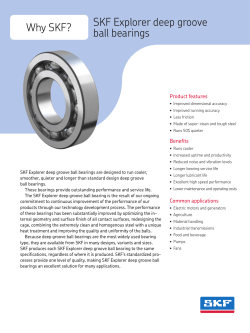 SKF Explorer deep groove ball bearings