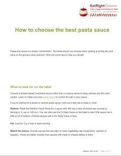 How to choose the best pasta sauce