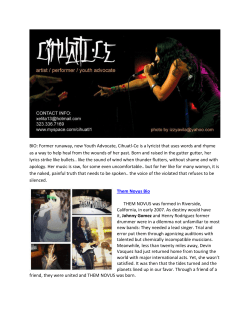 BIO: Former runaway, now Youth Advocate, Cihuatl