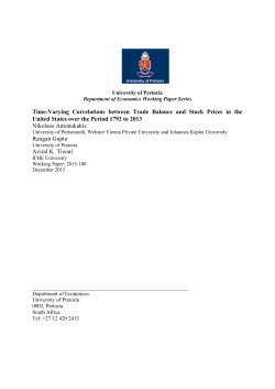 Time-Varying Correlations between Trade Balance and Stock Prices