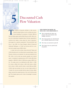 5 Discounted Cash Flow Valuation