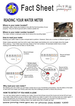 How to read your water meter