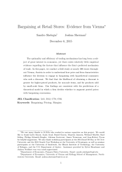 Bargaining at Retail Stores: Evidence from Vienna