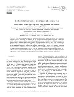 Self-similar growth of a bimodal laboratory fan