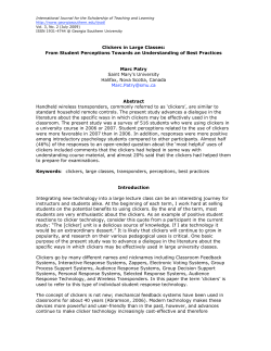 Clickers in Large Classes: From Student