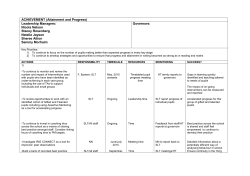 School Improvement Plan - King David Primary School