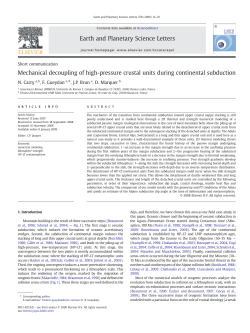 Mechanical decoupling of high-pressure crustal units during