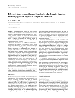 Effects of stand composition and thinning in