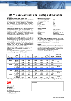 Sun Control Film Prestige 90 Exterior
