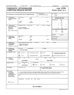 candidate i officeholder campaign finance report
