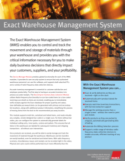 Exact Warehouse Management System