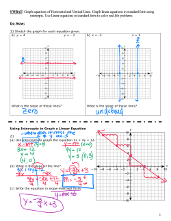 7-3 Review Linear Functions - White Plains Public Schools