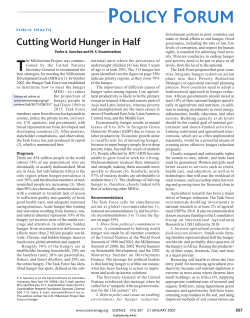 Cutting World Hunger in Half