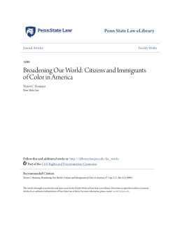 Broadening Our World: Citizens and Immigrants of Color in America