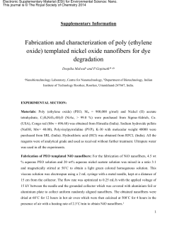Fabrication and characterization of poly (ethylene oxide) templated