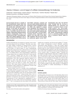 Aurora-A kinase: a novel target of cellular