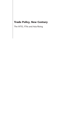 Trade Policy, New Century - Institute of Economic Affairs