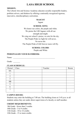 Student Handbook 2015-2016