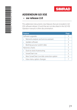 Go XSE Manual Addendum for Software Release
