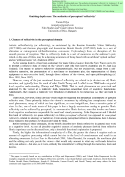 Omitting depth cues: The aesthetics of perceptual reflexivity