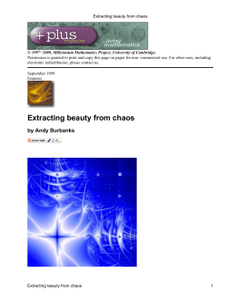 Extracting beauty from chaos - Plus Maths