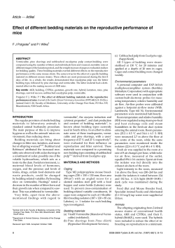 Effect of different bedding materials on the reproductive performance