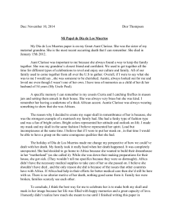 Mi Papel de D&iacute;a de Los Muertos