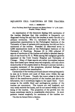 SQUAMOUS CELL CARCINOMA OF THE TRACHEA