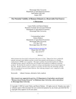 The Potential Viability of Biomass Ethanol as a