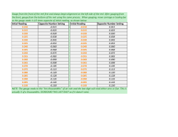 Initial Reading Opposite Number Setting Initial