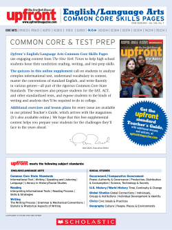 English/Language Arts - Upfront Magazine