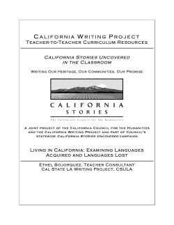 Living in California - California Writing Project