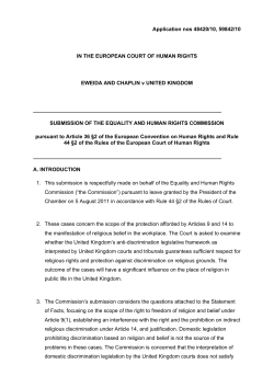Read the case submission - Equality and Human Rights Commission
