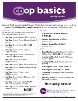 Everyday low prices  - Cook County Whole Foods Co-op