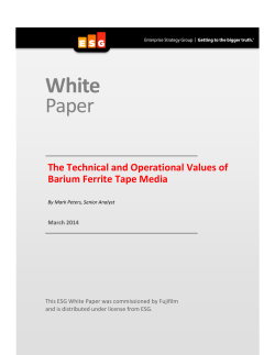 ESG White paper: The Technical and Operational Values of Barium