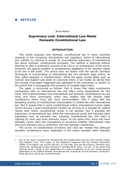 International Law Meets Domestic Constitutional Law