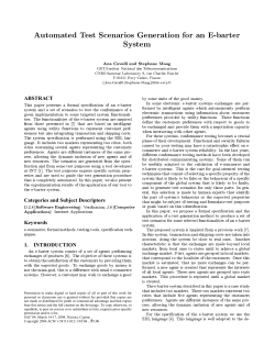 Automated Test Scenarios Generation for an E