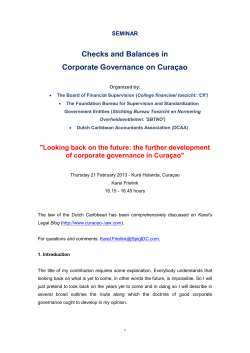 Checks and Balances in Corporate Governance on Cura&ccedil;ao