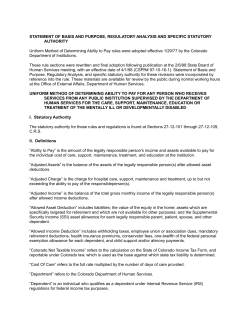 Code of Colorado Regulations - Colorado Secretary of State