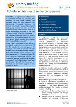 EU rules on transfer of sentenced persons