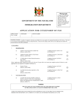 Citizenship Form - Fiji Immigration