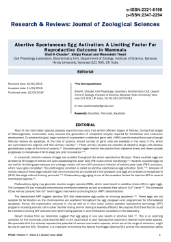 Abortive Spontaneous Egg Activation