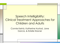 Speech Intelligibility
