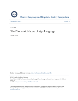 The Phonemic Nature of Sign Language