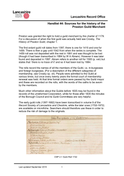 Preston Guild Merchant - Lancashire County Council