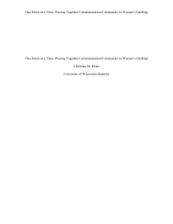 One Stitch at a Kline 1-19-12 Combined