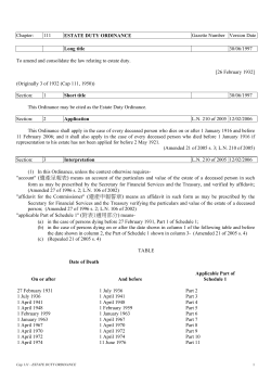 Cap 111 - ESTATE DUTY ORDINANCE