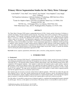 Primary Mirror Segmentation Studies for the Thirty Meter Telescope&dagger;